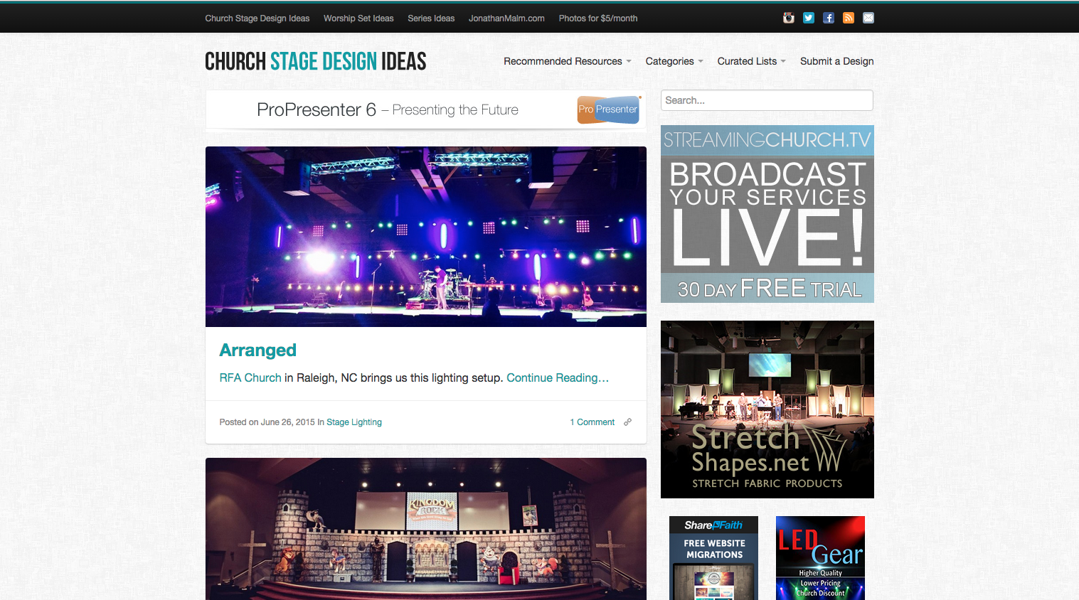 A great resource for stage design ideas
